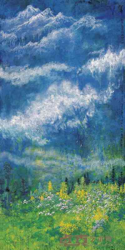 李亚新 2005年作 祥云 镜心 171×84.5cm